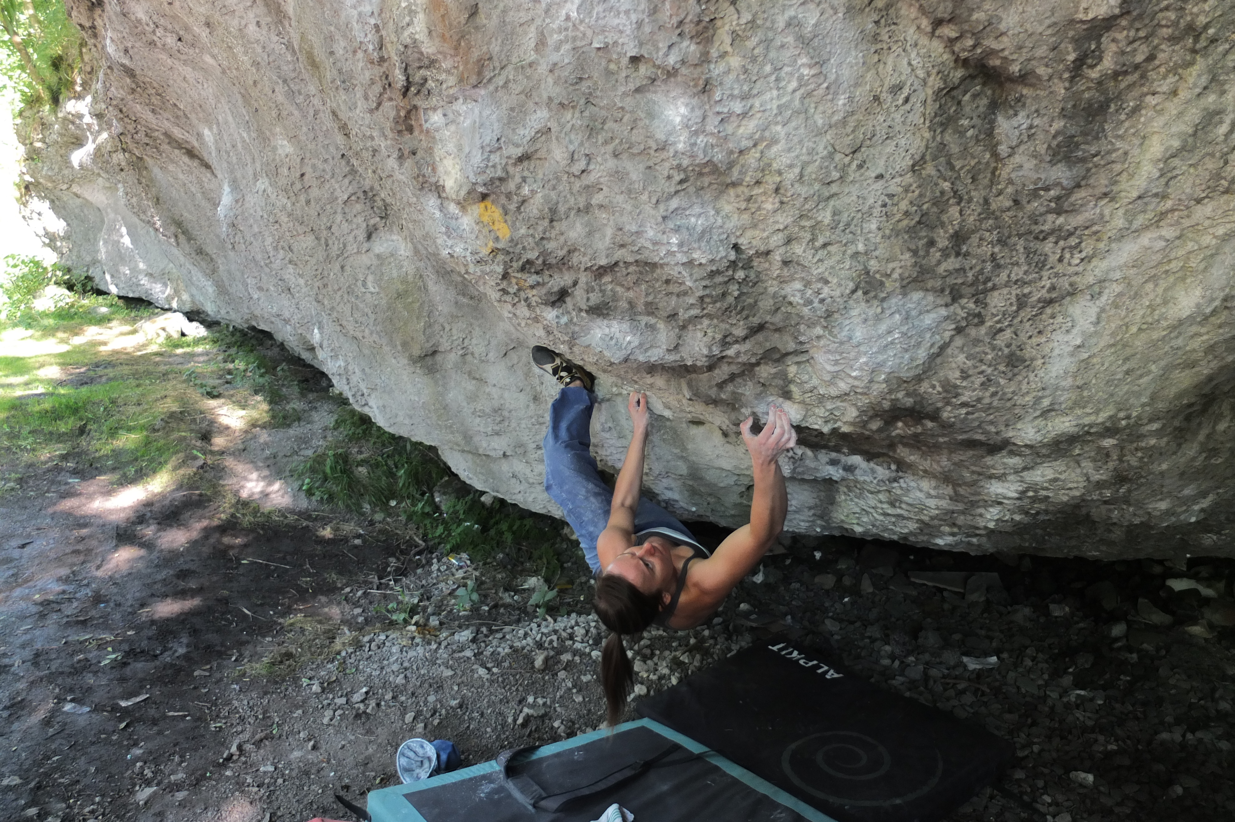 Ella Bouldering at Blackwell Dale