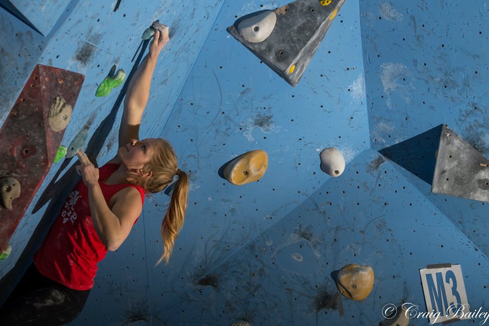 Jen competing in the plywood masters