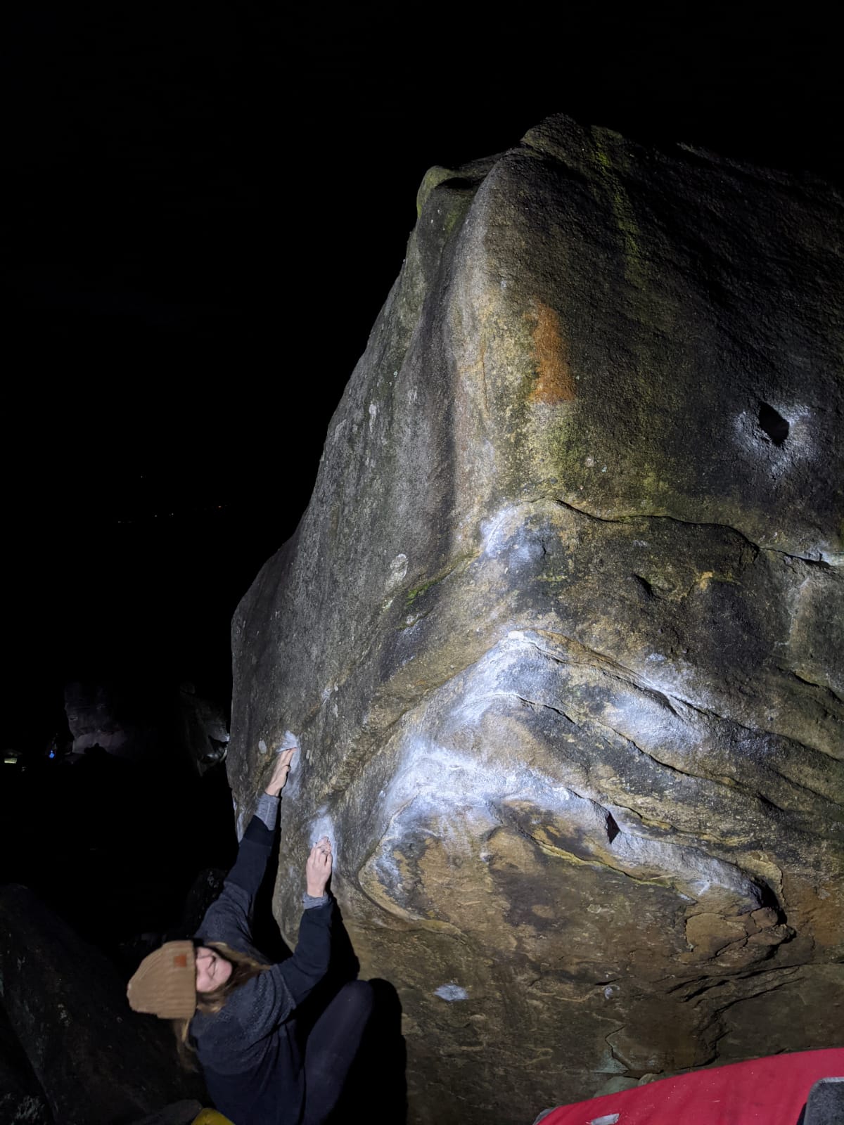 Tess bouldering