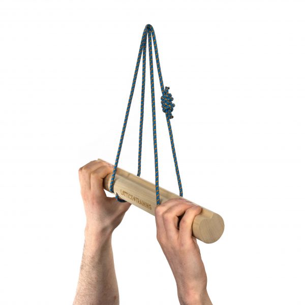 Portable Finger Strength Training Hangboard with three edge sizes for warm ups.