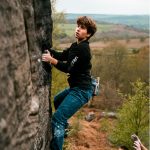 Teresa Bouldering in the Peak Distict