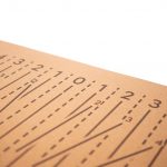 Flex Mat: a cork yoga mat, Linear Scale counting from the middle